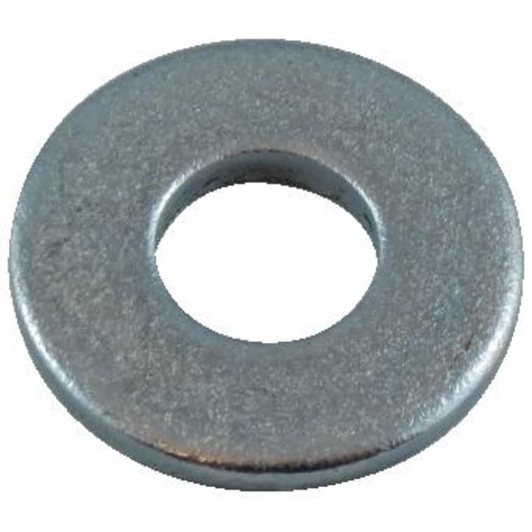 Paquet de 100 rondelles plates plaquées zinc de 1/4 po
