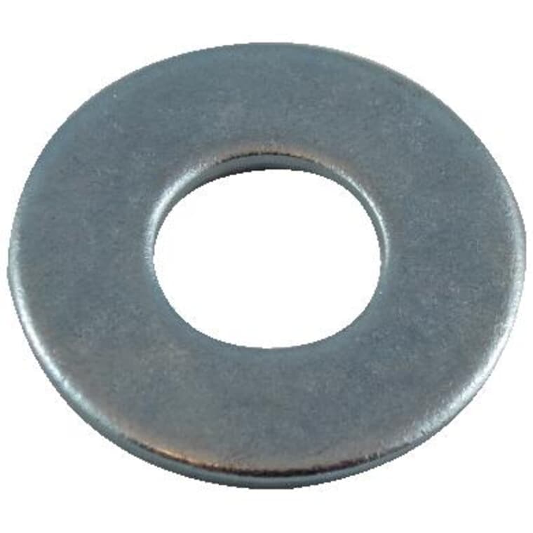 Paquet de 100 rondelles plates plaquées zinc de 3/8 po