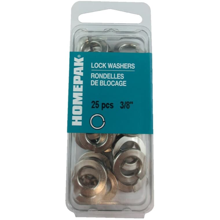 25 Pack 3/8" 18.8 Stainless Steel Lock Washers