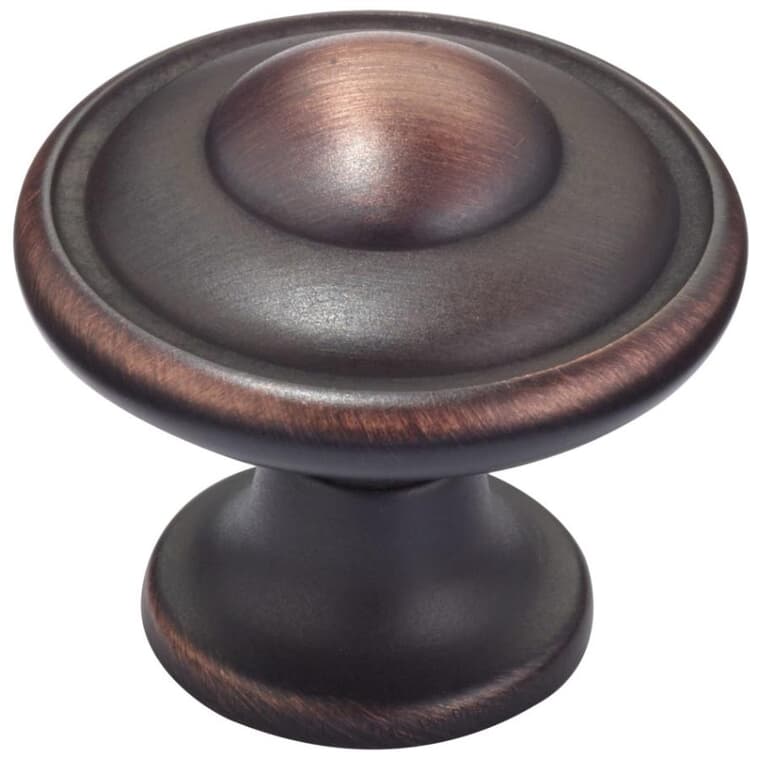 1-7/32" Traditional Cabinet Knob - Brushed Oil Rubbed Bronze
