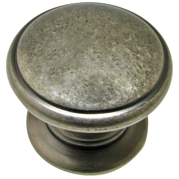 1-1/4" Traditional Cabinet Knob - Pewter