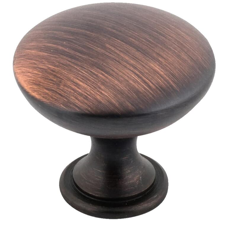 1-3/16" Contemporary Cabinet Knob - Brushed Oil Rubbed Bronze