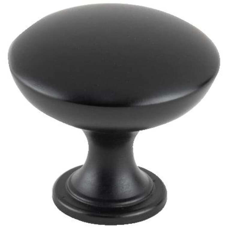 1-3/16" Contemporary Cabinet Knobs - Matte Black, 10 Pack