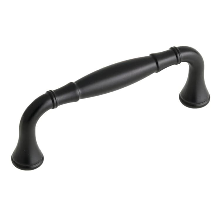 3-25/32" Traditional Cabinet Pull - Matte Black