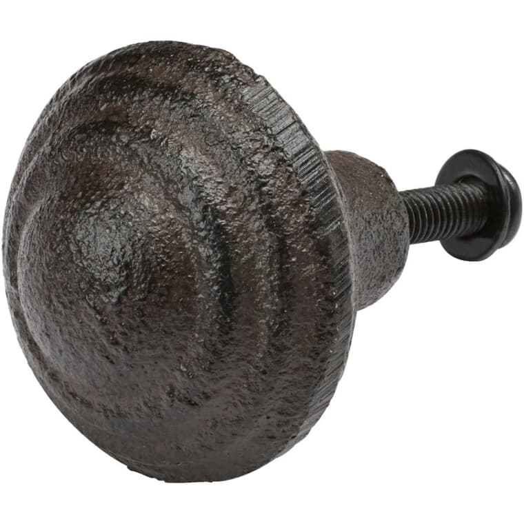 Large Round Cabinet Knob - Cast Iron