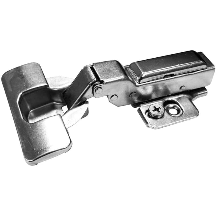 105 Degree Half Overlay Concealed Cabinet Hinges - with Plate, 2 Pack