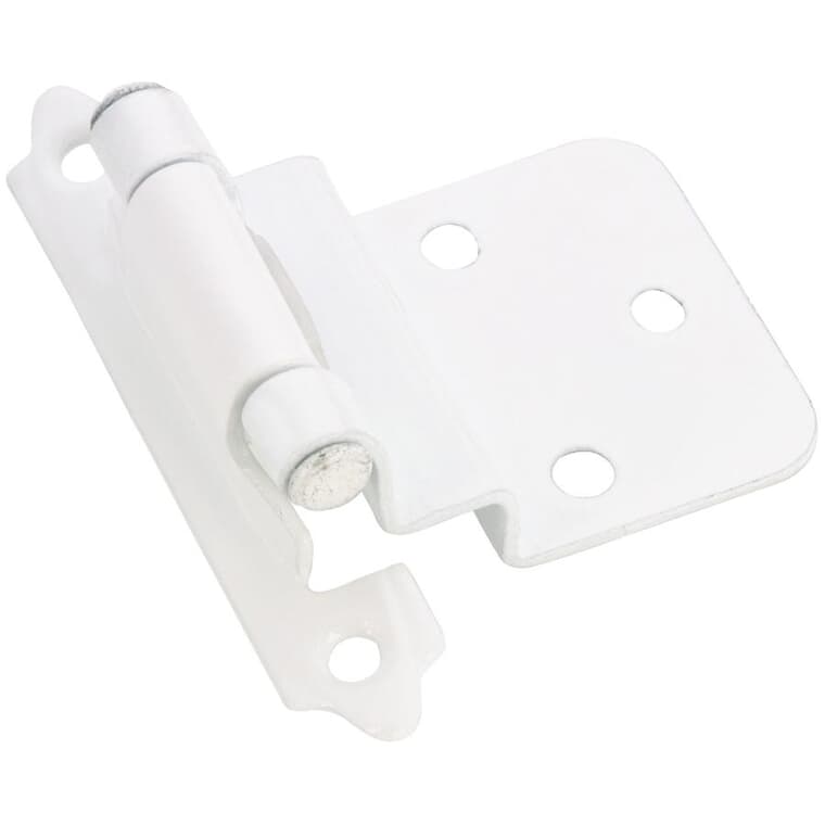 Inset Self-Closing Cabinet Hinges - White, 2 Pack