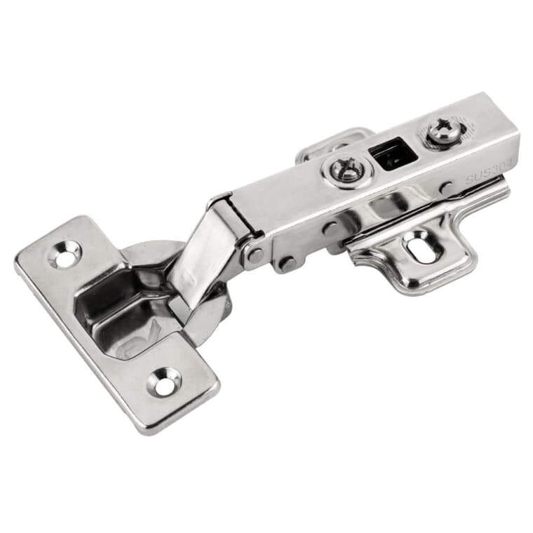 105 Degree Full Overlay Concealed Cabinet Hinges - Stainless Steel, 2 Pack
