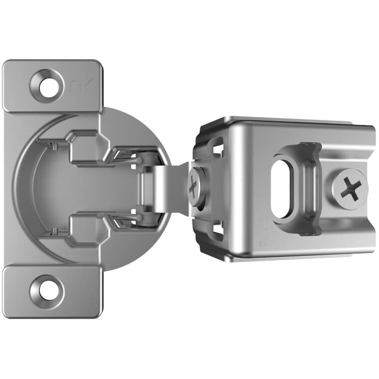 105 Degree Concealed Compact Cabinet Hinges - Zinc Plated, 2 Pack