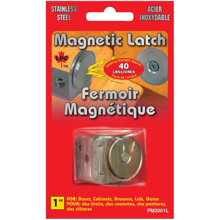 Angle Bracket Magnetic Latch - Stainless Steel + 40 lb Pull Force