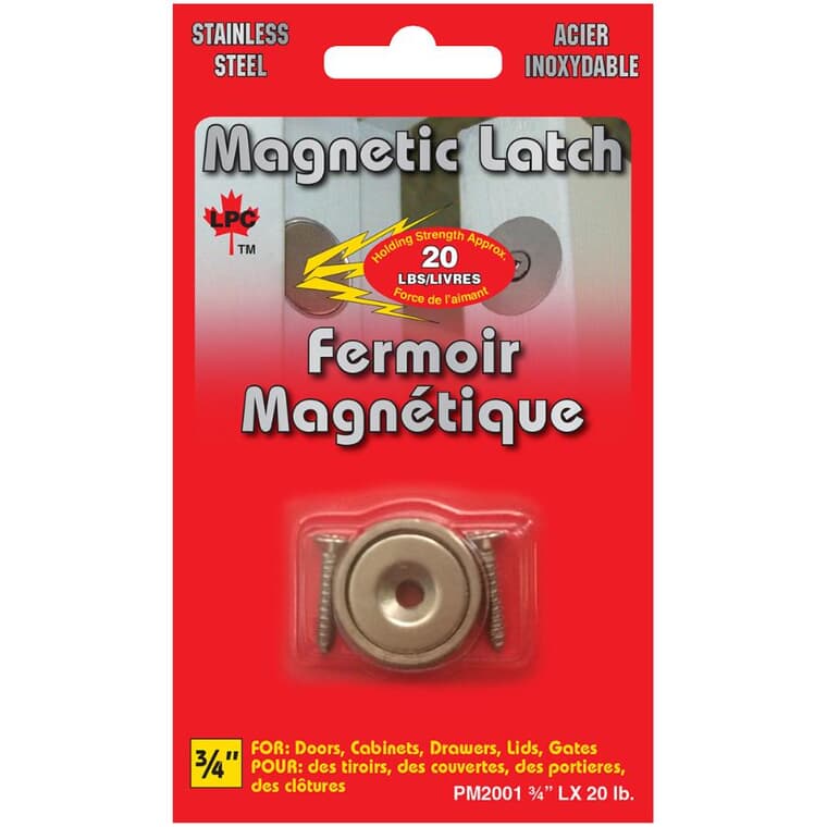 Flush Mount Magnetic Latch - Stainless Steel + 20 lb Pull Force