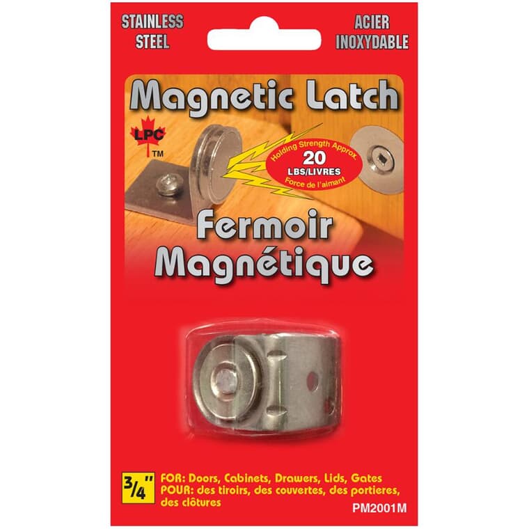 Angle Bracket Magnetic Latch - Stainless Steel + 20 lb Pull Force