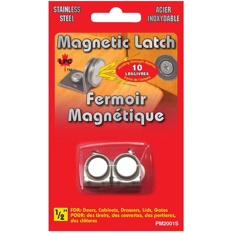 Angle Bracket Magnetic Latch - Stainless Steel + 10 lb Pull Force