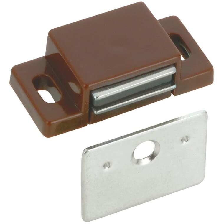 Magnetic Catch with Plate - Brown