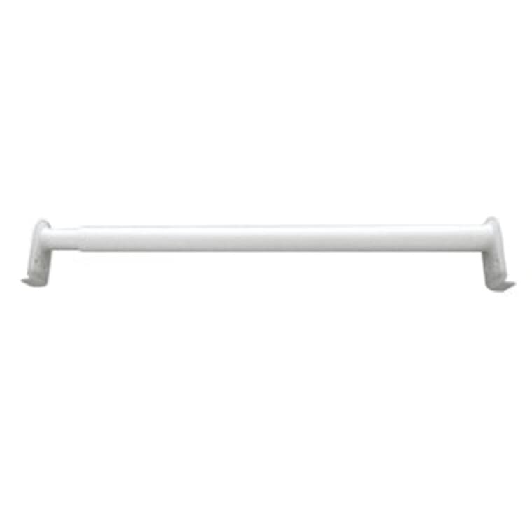 96" -120" White Adjustable Closet Rod, with Fixed Ends