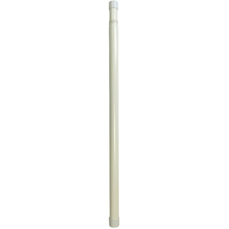 30" - 48" White Adjustable Closet Rod