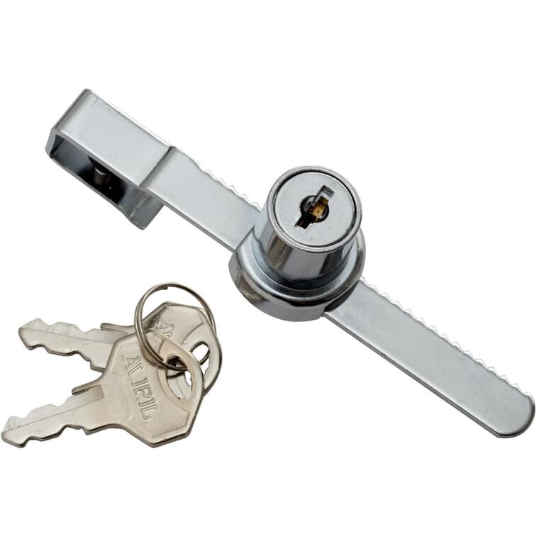 4-1/2" Chrome Keyed Showcase Lock