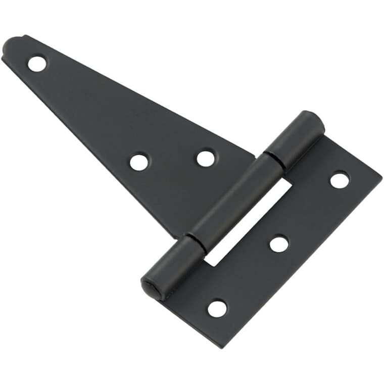 2 Pack 4" Satin Black Extra Heavy Duty T-Hinges