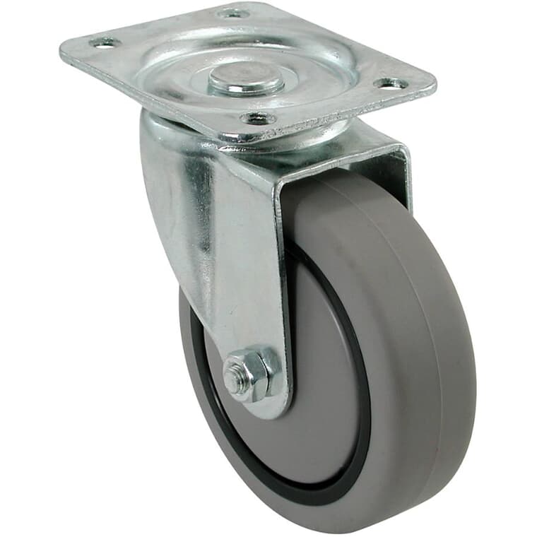 4" Thermoplastic Rubber Wheel Swivel Plate Caster