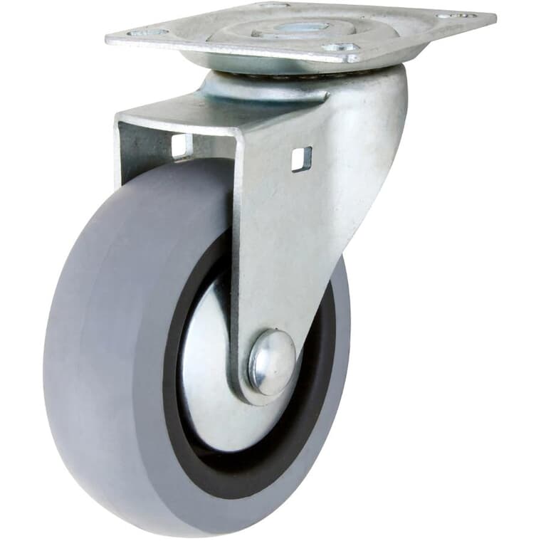 3" Grey Thermoplastic Rubber Wheel Swivel Plate Caster