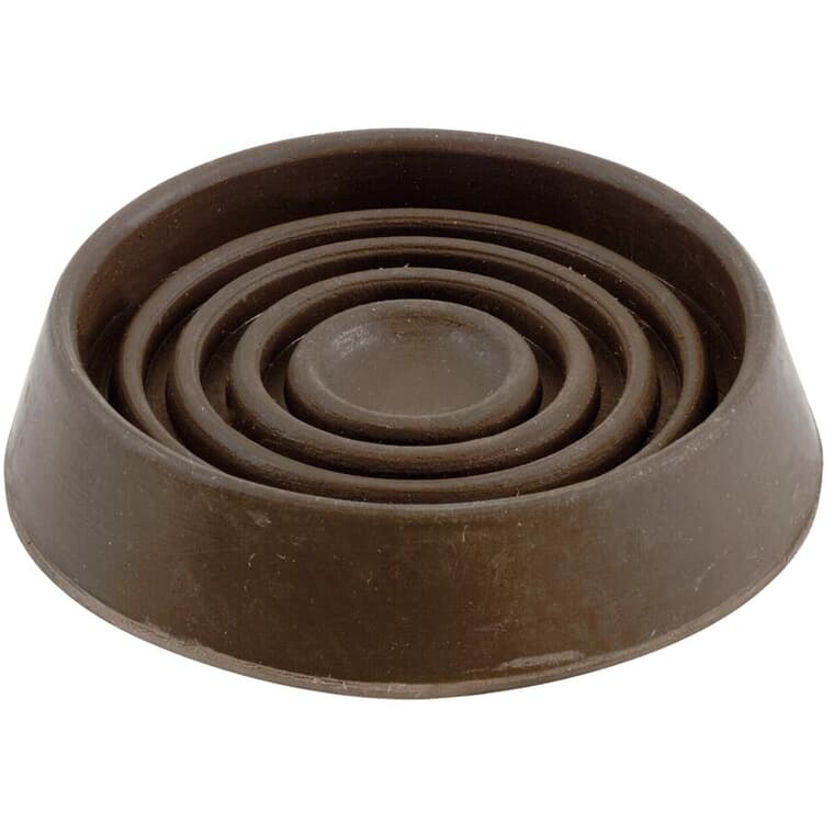 2 Pack 3" Brown Round Rubber Caster Cup