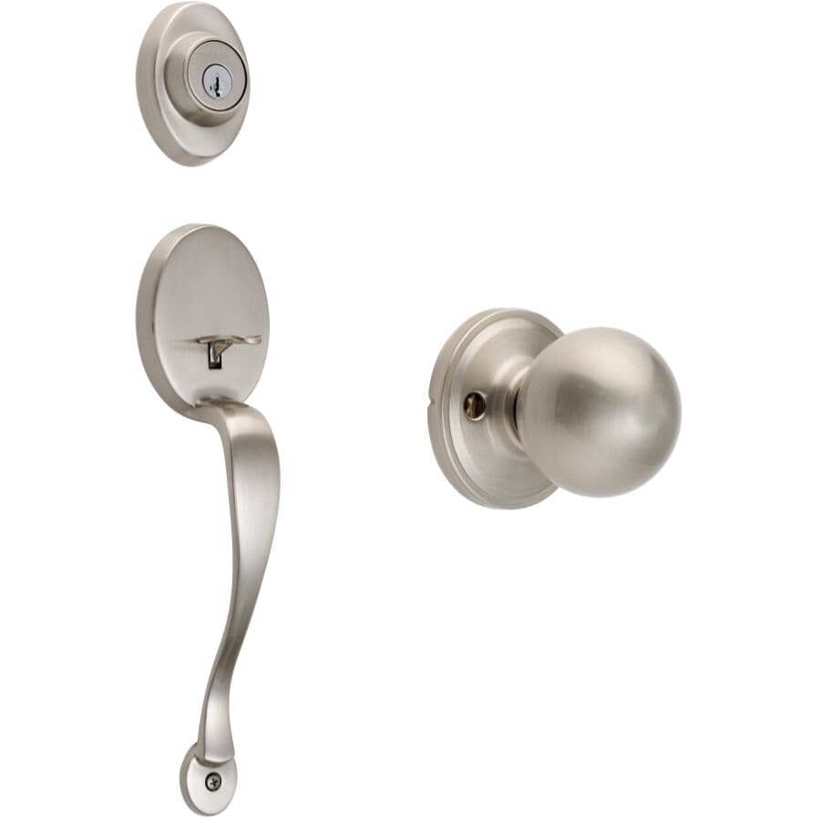 Weiser Lock Satin Nickel Augusta/Huntington Smart Key Entrance