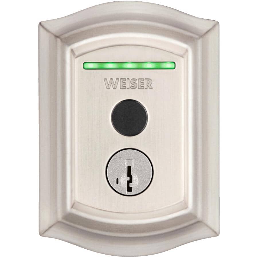 WEISER LOCK:Halo Touch Smart Door Lock - Traditional Satin Nickel Finish + Fingerprint Access
