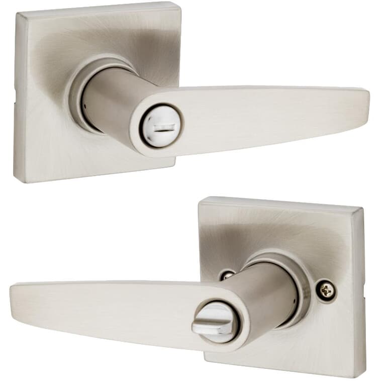 Winston Safe Lock Privacy Door Leverset - Satin Nickel
