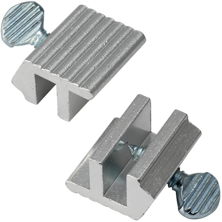 Paquet de 2 serrures de châssis Lock-Tite pour fenêtre coulissante, aluminium
