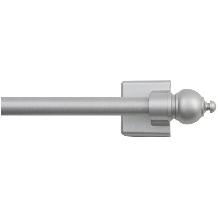 16" - 28" Satin Silver Magnetic Curtain Rod Set