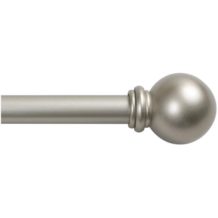 48" - 86" Brushed Nickel Chelsea Cafe Curtain Rod