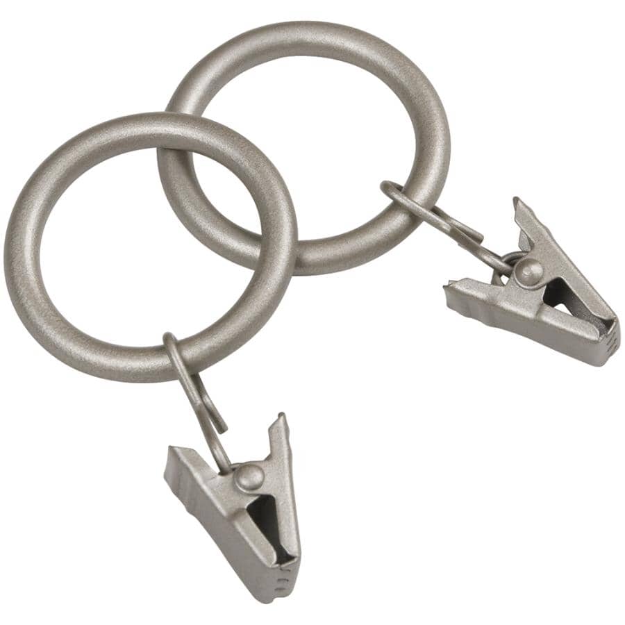 Kenney 14-Pack Black Curtain Clip Rings - 3/4" Diameter, Modern Style, Easy Clip-On 6 thumbnail image