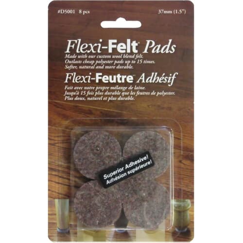 3/8 in Brown Round Medium Duty Self-Adhesive Felt Pads (75-Pack)