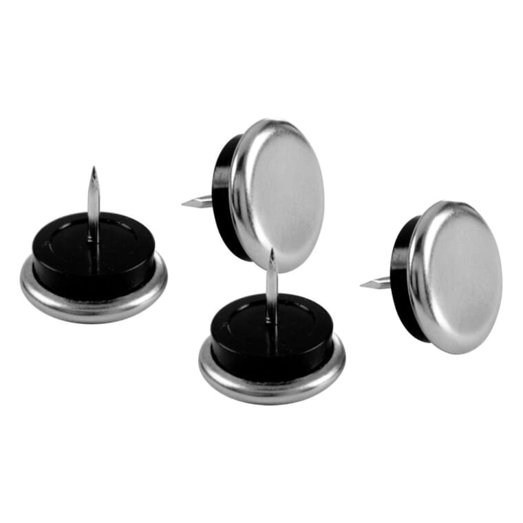 4 Pack 7/8" Nickel Nail-On Glides