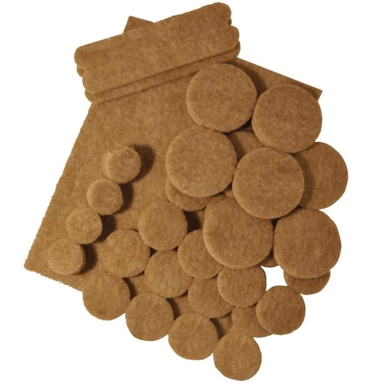 37 Pack Heavy Duty Felt Pads, Assorted Sizes