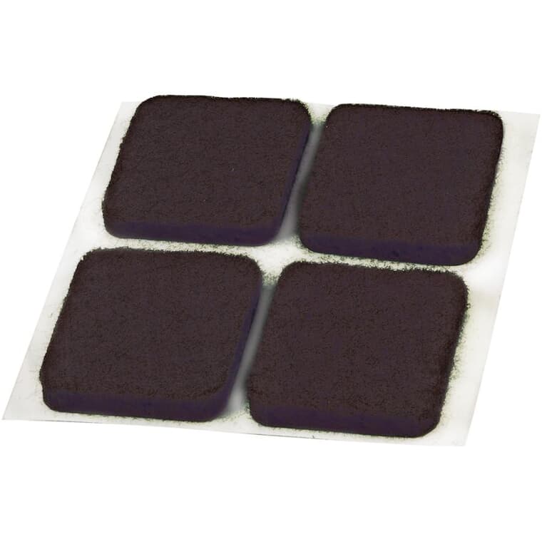 Paquet de 12 coussinets carrés de résistance moyenne de 3/4 po en feutre brun