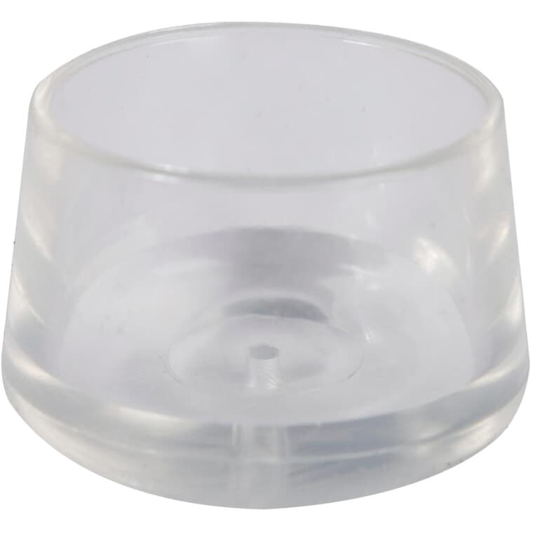 4 Pack 3/4" Clear Rubber Furniture Leg Tips