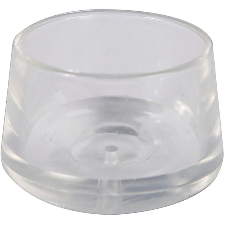 4 Pack 7/8" Clear Rubber Furniture Leg Tips