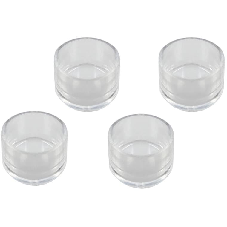 4 Pack 1-1/8" Clear Rubber Furniture Leg Tips