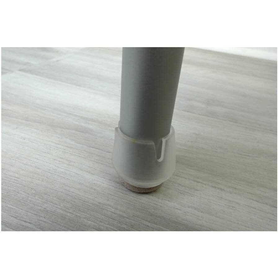 4 Pack 1-1/8 Inch Clear Rubber Furniture Leg Tips – Non-Marking Floor Protectors For Chairs, Tables & Appliances