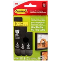 Command 20 lbs. Black Picture Hanging Strips (16-Pack) (16-Pairs of Strips)