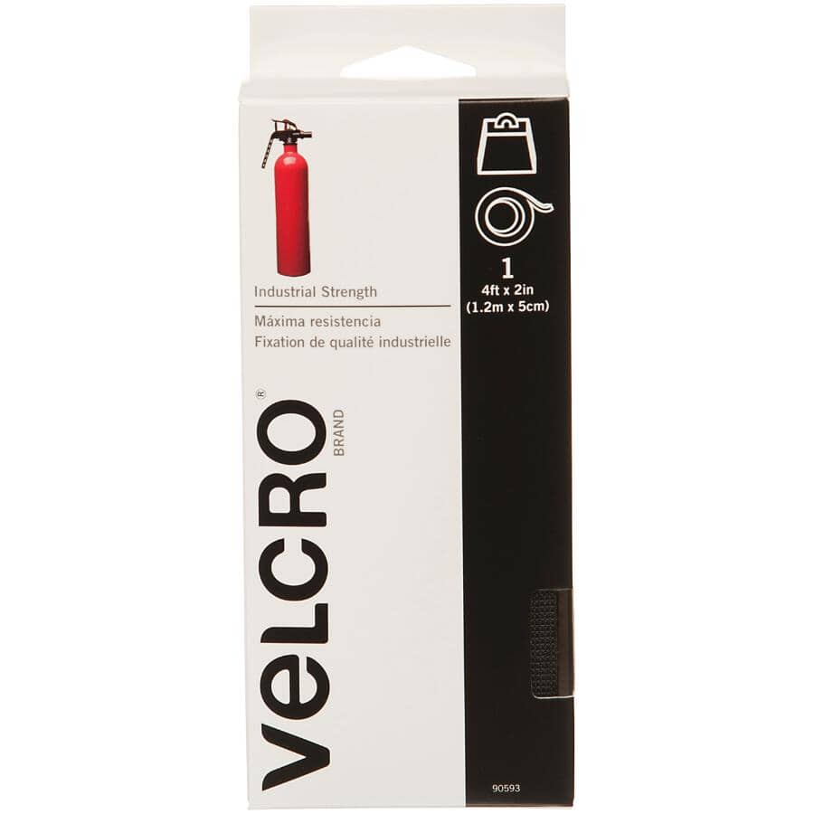 VELCRO (R) BRAND FASTENERS:2" x 4' Black Industrial Strength VELCRO® Brand Fasteners Tape