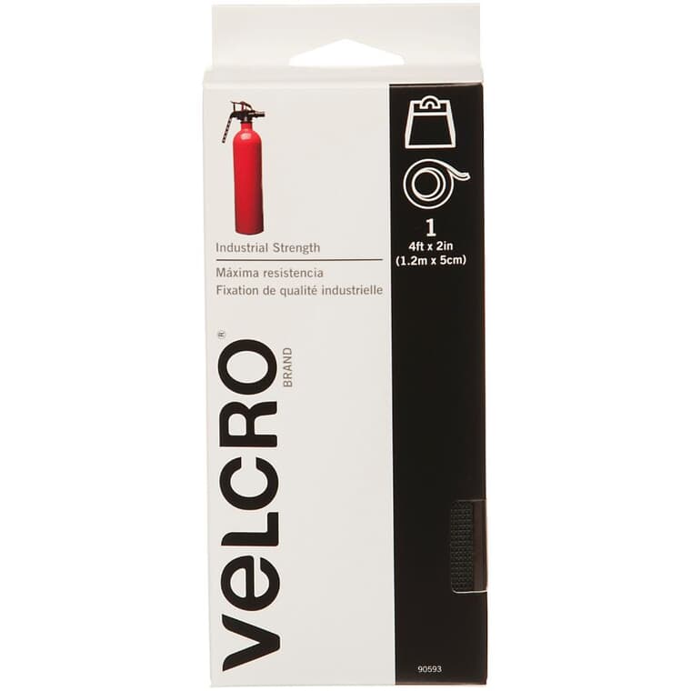 2" x 4' Black Industrial Strength VELCRO® Brand Fasteners Tape