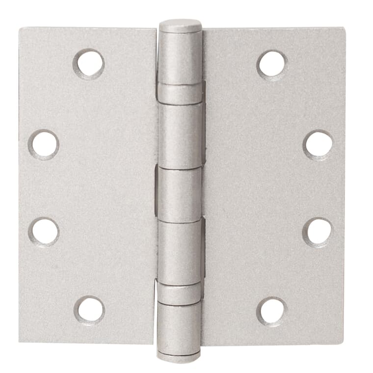 3 Pack 4-1/2" Satin Chrome Ball Bearing Commercial Hinges, with Removable Pin