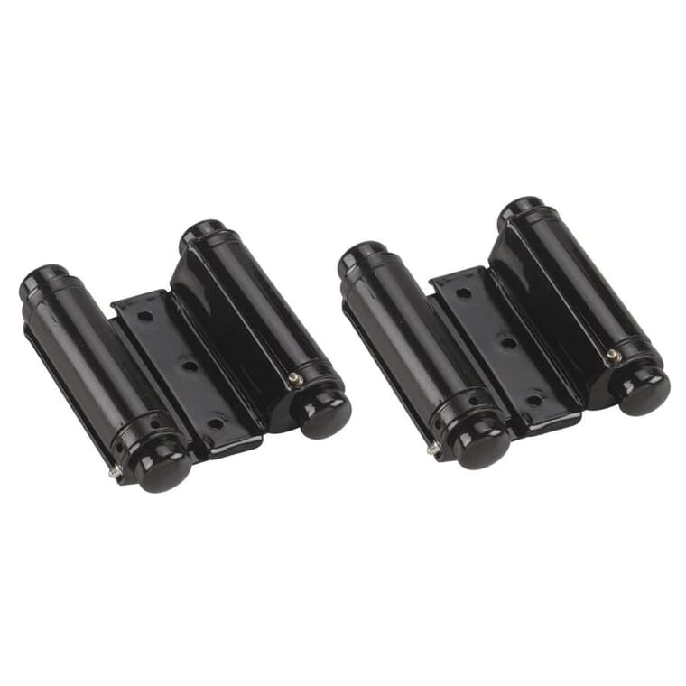 2 Pack 2" Black Double Acting Spring Hinges