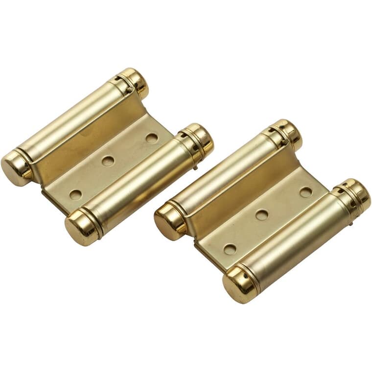 2 Pack Brass Double Action Spring Hinge