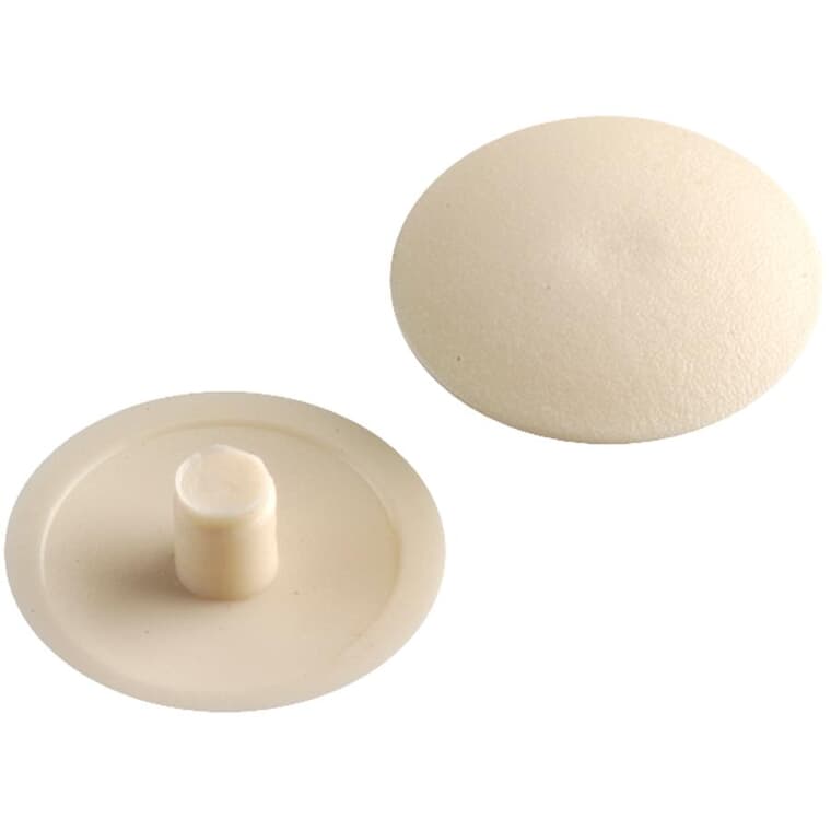25 Pack #8 Almond Plastic Screw Caps