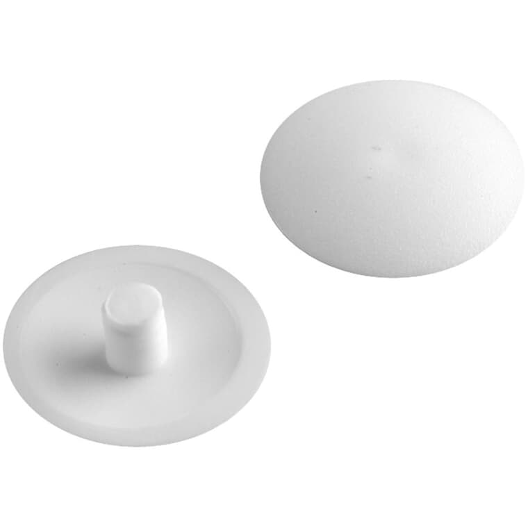 25 Pack #8 White Plastic Screw Caps