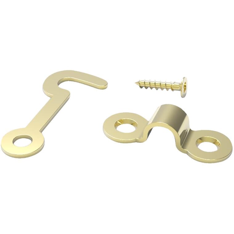 2 Pack Solid Brass Hooks and Staples