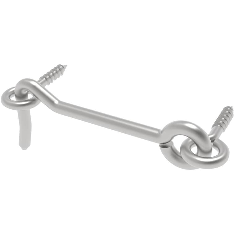 2 Pack 2-1/2" Stainless Steel Gate Hooks and Eyes